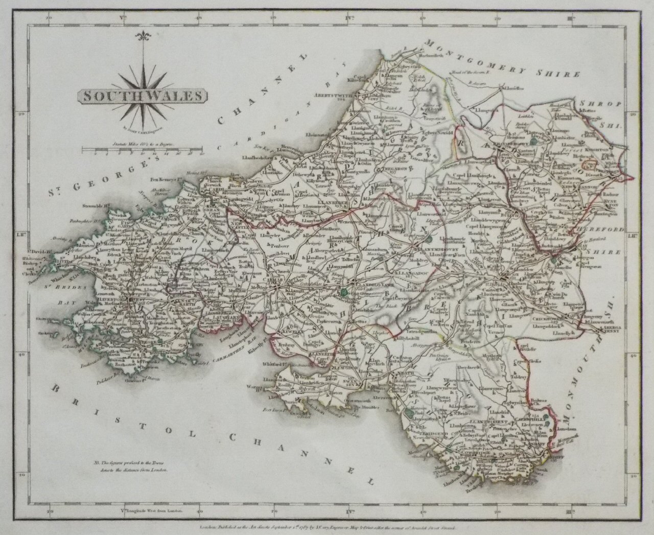 Map of South Wales